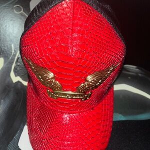 Robins Jeans Hat Gold Wings strapback